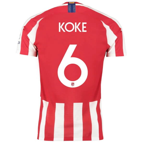 Tailandia Camiseta Atlético de Madrid NO.6 Koke 1ª 2019 2020 Rojo